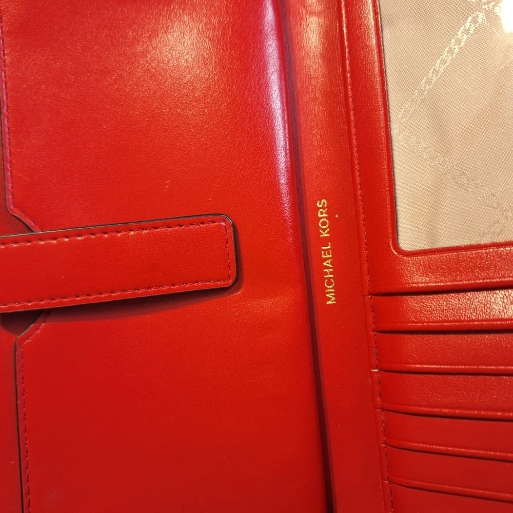 Michael Kors Black and Red Wristlet - Picture 8 of 8